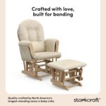 Storkcraft Premium Hoop Glider & Ottoman (Natural/Beige) — GREENGUARD Gold Certified Nursery Glider, Solid Wood Craftsmanship, Smooth-Gliding Nursery Chair and Ottoman, Award-Winning - Image 5