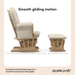 Storkcraft Premium Hoop Glider & Ottoman (Natural/Beige) — GREENGUARD Gold Certified Nursery Glider, Solid Wood Craftsmanship, Smooth-Gliding Nursery Chair and Ottoman, Award-Winning - Image 6