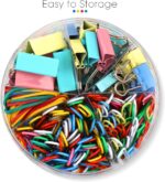 300 Pcs Binder Clips, Rubber Bands, Office Set, Paper Clips, School & Teacher Supplies for Office Desk Essentials (Assorted Sizes) - Image 4