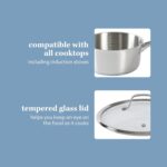 Sur La Table Kitchen Essentials Chef's Deck 10 Piece Stainless Steel Non Toxic Pots and Pans Kitchen Cookware Set w/Triply Encapsulated Base - Induction Safe - Image 7