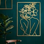Glamativity 4 Pack Gold Wall Art Décor, Minimalist Single Line Real Metal Wall Art, Woman's Body Shape Abstract Wall Art (Gold Classic Style, 17 x 11.8'') - Image 3