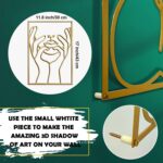 Glamativity 4 Pack Gold Wall Art Décor, Minimalist Single Line Real Metal Wall Art, Woman's Body Shape Abstract Wall Art (Gold Classic Style, 17 x 11.8'') - Image 4