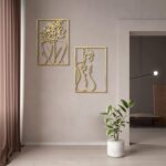 Glamativity 4 Pack Gold Wall Art Décor, Minimalist Single Line Real Metal Wall Art, Woman's Body Shape Abstract Wall Art (Gold Classic Style, 17 x 11.8'') - Image 8