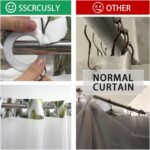 71x84Inches, No Hook Shower Curtain with Snap in Liner Set, Sage Green Eucalyptus Leaf Butterfly Bath Curtain with Botanical Plant for Bathroom - Image 7