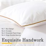 WhatsBedding Feather Down Fiber Comforter King Size, 100% Cotton Duvet Insert for All Season, Hotel Collection, 8 Corner Loops, 90x106 in - Image 4