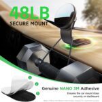 15W Only for iPhone MagSafe Car Mount Charger, 360% Adjustable Aluminum Alloy Arm, Relocatable Car Phone Holder, Magnetic Wireless Fast Charging, Cell Phone Holder for All Car Models, Black - Image 5