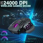 SM809 Pro Wireless MMO Gaming Mouse with 9 Side Buttons,24000 DPI,Triple Connectivity (2.4G/BT5.0/Wired) RGB MMO Mouse for Gamer,16 Programmable Macros,Up to 350H Battery Life,Black - Image 7