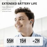 TOZO T10 Wireless Earbuds Bluetooth 5.3 Headphones, App Customize EQ, Ergonomic Design, 55H Playtime, Wireless Charging Case, IPX8 Waterproof Sound in-Ear Headset, 2025 New Version - Image 4