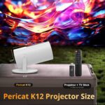 [Auto Keystone] Mini Projector with WIFI and Bluetooth, Pericat Portable Movie Projector with 210° Rotatable, 4K 1080P Home Theater Projector Compatible with Smartphone, TV Stick, Laptop, HDMI, USB - Image 9