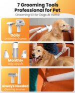 oneisall Dog Grooming Vacuum, 13000Pa Powerful 3L Dust Cup Pet Grooming Vacuum with Dog Clippers & Shedding Brush 7 Dog Grooming Kit, 3L Dust Cup, Super Quiet, 3 Suction Levels, BM3 - Image 7
