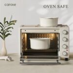 CAROTE 5pcs Pots and Pans Set Non Stick, Cookware Sets, Kitchen Set, Oven/Dishwasher/Fridge Safe, Space Saving Pots Set, Nonstick Set with Versatile Detachable Handle, Induction RV Set, Cream - Image 6