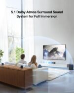 ULTIMEA 5.1ch Sound Bar with Dolby Atmos, Surround Sound System for TV, Sound Bar for Smart TV and Home Theater, App Control, TV Soundbar with Subwoofer, 2 Surround Speakers, HDMI eARC, Aura A50 Pro - Image 3