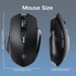 Bluetooth Mouse,[Upgraded] Rechargeable Wireless Mouse (BT 5.0/4.0+2.4G Hz),Computer Mouse with Visible Battery Level, 4 Adjustable DPI, Portable PC Mouse for MacBook Chromebook,Black - Image 8