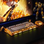 GravaStar Mercury K1 Pro Wireless Mechanical Gaming Keyboard, Aluminum Alloy 75% Layout, Hot-Swappable RGB Custom Keyboard with Linear Switches – Handcrafted Battle-Worn Yellow Edition - Image 5