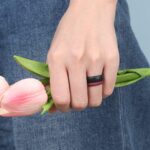 Egnaro Women's Wedding Bands, Silicone Stacking Rings for Her, Rubber Inner Arc Ergonomic Breathable Design - Image 5