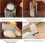 Sourdough Starter Kit, Sourdough Starter Jar Glass, Sourdough Bread Baking Supplies, Includes Starter Jar with Cloth Cover, Date Marked Feeding, Scraper, Thermometer Band and More (600 ml) - Image 4