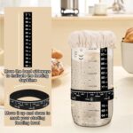 Sourdough Starter Kit, Sourdough Starter Jar Glass, Sourdough Bread Baking Supplies, Includes Starter Jar with Cloth Cover, Date Marked Feeding, Scraper, Thermometer Band and More (600 ml) - Image 5