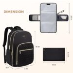 LOVEVOOK Diaper Bag - Stylish Baby Backpack with Changing Pad, Large Travel Waterproof Nappy Changing Bag with Stroller Straps, Insulated Pockets for Mom Dad - Unisex, Black - Image 7