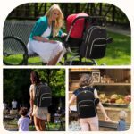 LOVEVOOK Diaper Bag - Stylish Baby Backpack with Changing Pad, Large Travel Waterproof Nappy Changing Bag with Stroller Straps, Insulated Pockets for Mom Dad - Unisex, Black - Image 8