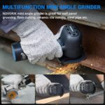 Angle Grinder Tool,Cordless Portable Angle Grinder with 2pcs 16.8V 2000mAh Battery 5-Cutting Discs 28000rpm,Power Angle Grinder for Wood Metal Stone Concrete (brush) - Image 5