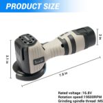 Angle Grinder Tool,Cordless Portable Angle Grinder with 2pcs 16.8V 2000mAh Battery 5-Cutting Discs 28000rpm,Power Angle Grinder for Wood Metal Stone Concrete (brush) - Image 7