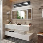 SineRise LED Modern Bathroom Vanity Light Fixtures (3-Light, 24-Inch), Matte Black Modern Acrylic Bathroom Wall Lighting Fixtures Over Mirror (Cool White 6000K) - Image 7