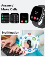 Fitness Tracker 2025 Ver. (Answer/Make Calls), 1.85" Smart Watch Fitness Watches for Women Men with 24/7 Heart Rate Blood Oxygen Monitor Sleep Tracker 100+ Sport Modes IP68 Waterproof (Black) - Image 3