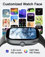Fitness Tracker 2025 Ver. (Answer/Make Calls), 1.85" Smart Watch Fitness Watches for Women Men with 24/7 Heart Rate Blood Oxygen Monitor Sleep Tracker 100+ Sport Modes IP68 Waterproof (Black) - Image 6