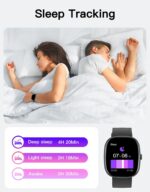 Fitness Tracker 2025 Ver. (Answer/Make Calls), 1.85" Smart Watch Fitness Watches for Women Men with 24/7 Heart Rate Blood Oxygen Monitor Sleep Tracker 100+ Sport Modes IP68 Waterproof (Black) - Image 7