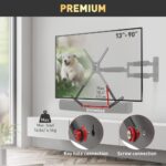 Barkan Universal Soundbar Mount, Adjustable Bracket for Mounting Above or Under The TV, Sizes 13-80 inch, Fits Most of Sound Bars Up to 14 lbs, Easy Assembly Black - Image 3