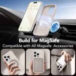 GONEZ Magnetic for iPhone 16 Pro Case, Compatible with MagSafe, [Screen Protector + Camera Lens Protector], Silicone Shockproof Anti-Scratch Protective Phone Case 6.3 inch, Stone - Image 5