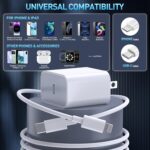 Fast Charger iPhone,iPhone Charger Fast Charging[Apple MFi Certified]3Pack Apple Charger USB C Wall Charging Block 10FT Long USB C to Lightning Cable Cord for iPhone14 Pro Max/13/12 Mini/11/XR/XS/X/SE - Image 4