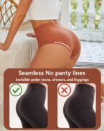 UNDER THE SEA Seamless Underwear for Women High Waisted V-shaped Back Briefs Soft No Show Womens Panties 4 Pack S-XXL - Image 3