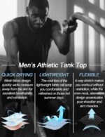 Yasumond Men's Tank Tops Sleeveless Muscle T-Shirts Mesh Dry Fit Athletic Tee Shirts for Bodybuilding Gym Workout - Image 6