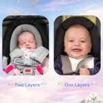 Pro Goleem Car Seat Head Support Infant, Soft Infant Car Seat Insert, 2 in 1 Carseat Head Support for Newborn, Perfect for Car Seat, Stroller, Swing, Bouncer, Gray and Black - Image 4