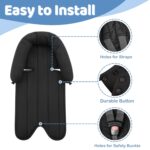 Pro Goleem Car Seat Head Support Infant, Soft Infant Car Seat Insert, 2 in 1 Carseat Head Support for Newborn, Perfect for Car Seat, Stroller, Swing, Bouncer, Gray and Black - Image 6