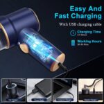 KMM Handheld Car Vacuum Cleaner, 9000Pa Vacuum Cleaner and Air Duster, 120W High Power Hand Held Vacuum with LED Light and Multi-Nozzles for Car, Home, Office, Pet - Image 5