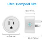 GHome Smart Mini Wi-Fi Plug, Smart Home Wi-Fi Outlet Compatible with Alexa, Google Home & IFTTT, No Hub Required, UL Certified, 2.4G WiFi Only, 2 Count (Pack of 1), White - Image 8