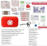 276PCS First Aid Kit Home Car Camping Hiking Emergency Supplies Small Compact Lovely Bag for School Outdoor, Basic Outdoor Essentials Survival Kit for Travel AMORNING - Image 3