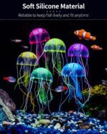 Uniclife 6 Pcs Glowing Jellyfish Ornament Decoration for Aquarium Fish Tank - Image 6