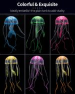 Uniclife 6 Pcs Glowing Jellyfish Ornament Decoration for Aquarium Fish Tank - Image 7