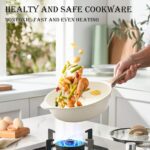 14 Pcs Pots and Pans Set, Nonstick Cookware Sets, Granite Induction Cookware Non Stick Cooking Set with Frying Pans, Saucepans, Saute Pan, Extra Large Casserole, PFAS PTFE PFOA PFOS Free - Image 5