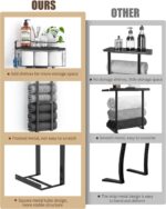 Towel Racks for Bathroom 31inch Wall Mounted Towel Rack,Floating Shelf with Wood Plank,Towel Storage for Bathroom can Holds 6 Large Rolled Towels,All Black - Image 5