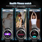 Military Smart Watches for Men (Answer/Make Calls), 1.39" HD Fitness Watches, Heart Rate/Sleep Monitor, 110+ Sports Modes Watch for Men, Waterproof Watch, 30Day, Watches for Android/iPhone, Black - Image 5