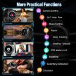 Military Smart Watches for Men (Answer/Make Calls), 1.39" HD Fitness Watches, Heart Rate/Sleep Monitor, 110+ Sports Modes Watch for Men, Waterproof Watch, 30Day, Watches for Android/iPhone, Black - Image 6