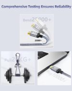 10K 8K HDMI 2.1 Cable 6.6FT eARC, Certified Ultra High Speed PS5 HDMI Cable Braided-8K@60Hz,4K@120Hz,48Gbps,HDCP 2.2 & 2.3,HDR 10,Compatible with PS5/Xbox/TV/RTX 4090/Monitor - Image 7