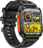Military Smart Watch for Men with LED Flashlight/UV Light 3ATM Waterproof 1.96" Big Screen Rugged Tactical Smartwatch with Text and Call Fitness Tracker with HR/Sleep Monitor for iPhone Android - Image 13