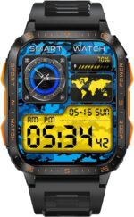 Military Smart Watch for Men with LED Flashlight/UV Light 3ATM Waterproof 1.96" Big Screen Rugged Tactical Smartwatch with Text and Call Fitness Tracker with HR/Sleep Monitor for iPhone Android - Image 14