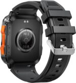 Military Smart Watch for Men with LED Flashlight/UV Light 3ATM Waterproof 1.96" Big Screen Rugged Tactical Smartwatch with Text and Call Fitness Tracker with HR/Sleep Monitor for iPhone Android - Image 15