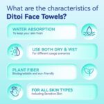 Disposable Face Towels,Ultra Thick Face Towelettes XL, Lint-Free Facial Wipes for Makeup Removal & Gentle Skin Care,50 Count, 10"×12", Pearl-textured - Image 6